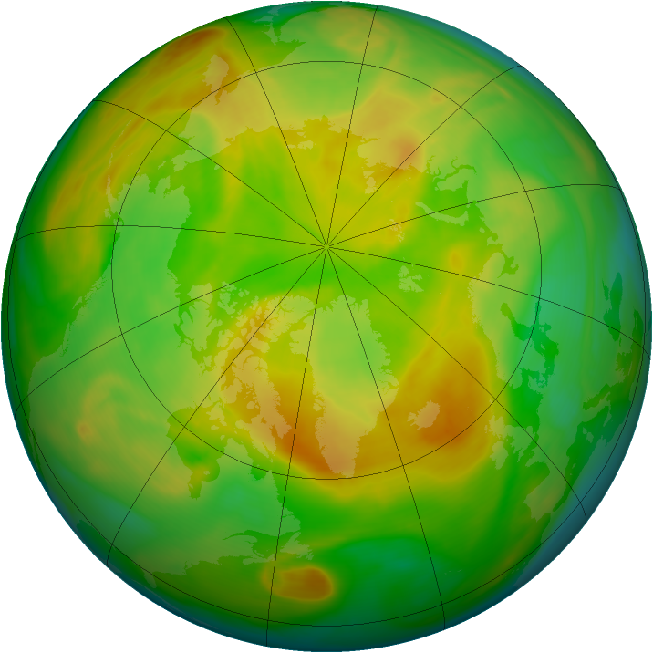Arctic ozone map for 25 May 2007